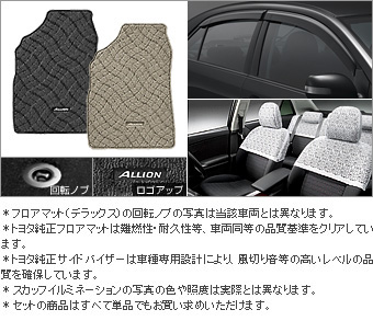 ベーシックセット（タイプ３） ベーシックアイテム(セットアイテム１（ハーフシートカバー）)(フロアマット（デラックス）)(サイドバイザー（ベーシック）)