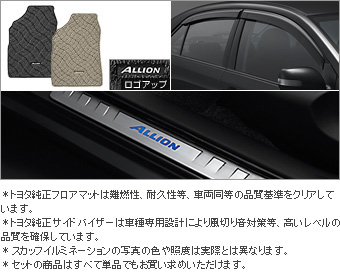 BASIC set (type 4) BASIC item (set item (scuff illumination))(Set item (primer for scuff illumination))(Floor mat (deluxe))(Side visor (BASIC))