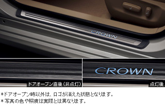 Scuff illumination (half mirror type)