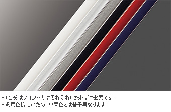 ドアエッジプロテクター(樹脂製　２本入　フロント/リヤ)