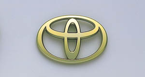 Gold emblem (the Toyota symbol (for rear))