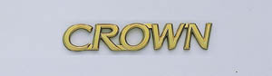 Gold emblem (car name logograph (for rear))