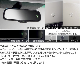 Corner sensor (voice 4 innamira indication type)/corner sensor (voice 4 sensor (mirror corresponding kit))/Corner sensor (plug circuit)/corner sensor (display function attaching inner mirror)