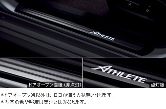 Scuff illumination (half mirror type)