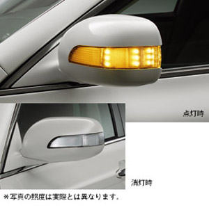 Side turn lamp attaching door mirror
