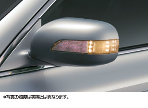 Side turn lamp attaching door mirror