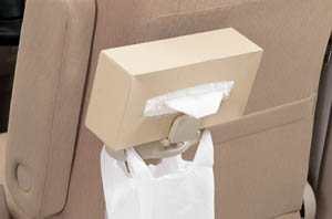 Tissue holder (hook attaching for dust pack)