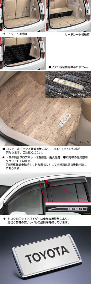 BASIC item (luggage box) (floor mat (ragujiyuaritaipu [base] [console box usefulness]))(Side visor) (number frame (front/rear puresuteji))BASIC set (type 3B) BASIC item (luggage box) (floor mat (ragujiyuaritaipu “based” “console box needless”) (side visor) (number frame (front/rear puresuteji))
