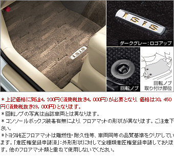 フロアマット[(ラグジュアリータイプ・ベース)/(ラグジュアリータイプ・コンソールボックス付用)/(ラグジュアリータイプ・コンソールボックス無用)]