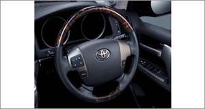 Wood pitch steering wheel