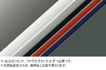 ドアエッジプロテクター(樹脂製　２本入　フロント)(樹脂製　２本入　リヤ)
