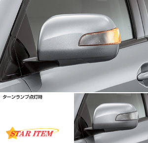 Side turn lamp attaching door mirror