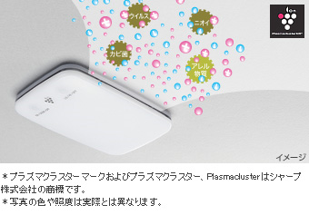 プラズマクラスター搭載ＬＥＤルームランプ