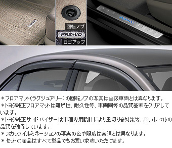 BASIC set (type 2) BASIC item (set item (scuff illumination))(Set item (primer for scuff illumination))(Floor mat (luxury))(Side visor (BASIC))