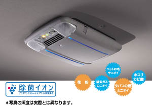 Disinfectant ion air cleaner (dome lamp attaching automatic)