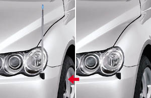 Fender lamp (electromotive remote control expansion and contraction type (front automatic))