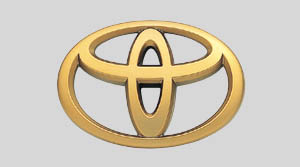 Gold emblem (the Toyota symbol (for rear))
