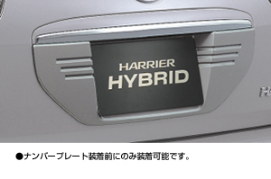 Rear license garnish