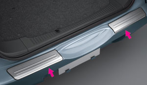 Rear bumper step guard