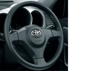 Leather volume steering wheel