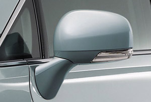 Side turn lamp attaching door mirror