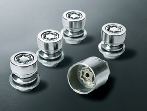 Reverse key wheel nut