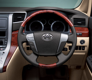 Wood pitch steering wheel