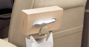Tissue holder (hook attaching for dust pack)
