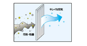 Clean air filter for exchange