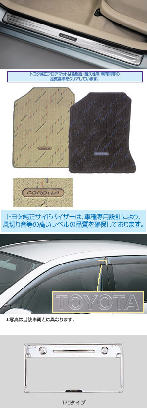 BASIC set (type 4) BASIC set (type 4) BASIC item (set item type 2 (scuff plate) (floor mat [deluxe type]) (side visor [BASIC]) (nanbahuremuhuronto rear 170 types))