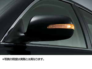 Side turn lamp attaching door mirror