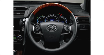 Wood pitch steering wheel