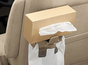Tissue holder (hook attaching for dust pack)