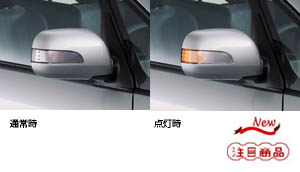 Side turn lamp attaching door mirror