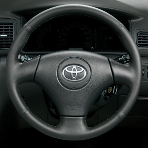 Leather volume steering wheel