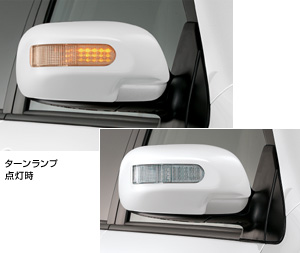 Turn lamp attaching door mirror cover