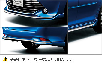 エアロパーツセット サイドマッドガード(セットアイテム)/フロントスポイラー/リヤバンパースポイラー