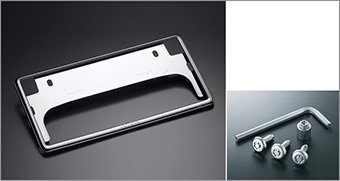 盗難防止機能付ナンバーフレームセット（タイプ１）：デラックス ベーシックアイテム(セットアイテム　（ロックボルト（ナンバープレート用））)(フロント/リヤ（デラックス）)