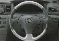 Leather volume steering wheel