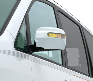 Turn lamp attaching door mirror cover