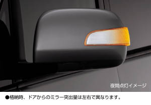 Side turn lamp attaching door mirror