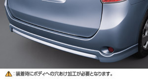 Rear bumper spoiler