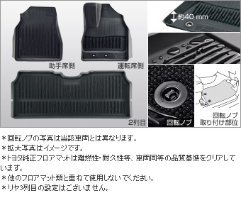 スノー・レジャー用マットセット(フロント・リヤ２列目セット) スノー・レジャー用マット(縁高・フロント（セット）)(縁高・セカンドシート)(縁高・フロント)