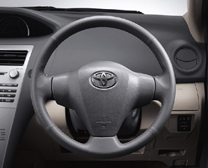 Leather volume steering wheel