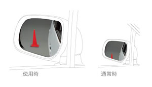 Reverse gearing mirror