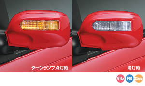 Turn lamp attaching door mirror cover