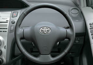 Leather volume steering wheel