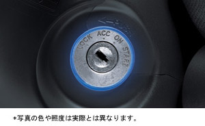Ignition key illumination (blue)