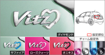 Rear charm (rose quartz) (diamond) (sapphire) (onikisu)