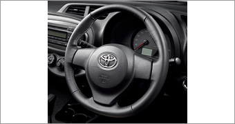 Leather volume steering wheel